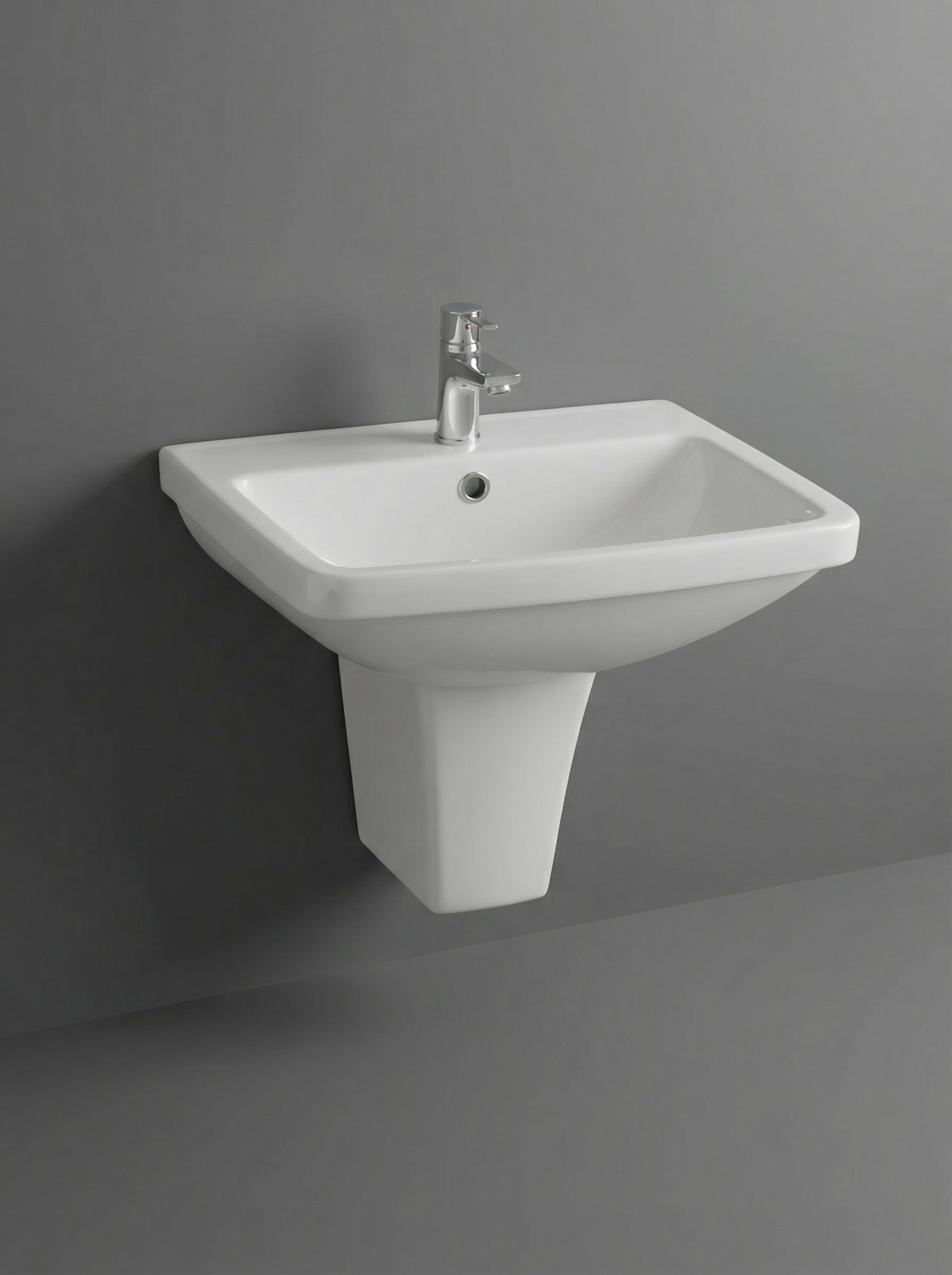 Wash Basin with Half Pedestal