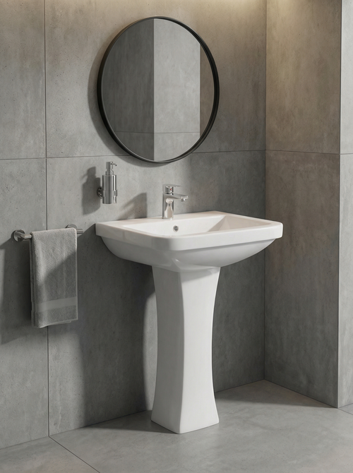 Albero wash basin with pedestal
